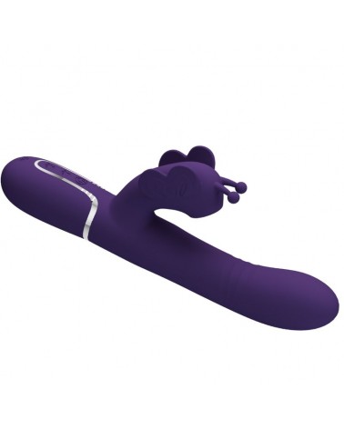 PRETTY LOVE - VIBRATORE MULTIFUNZIONE RABBIT 4 IN 1 FARFALLA VIOLA