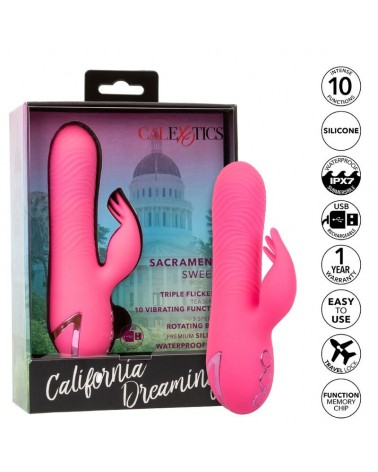 CALEXOTICS - SACRAMENTO SWEETIE VIBRATORE RABBIT PINK BY CALIFORNIA DREAMING
