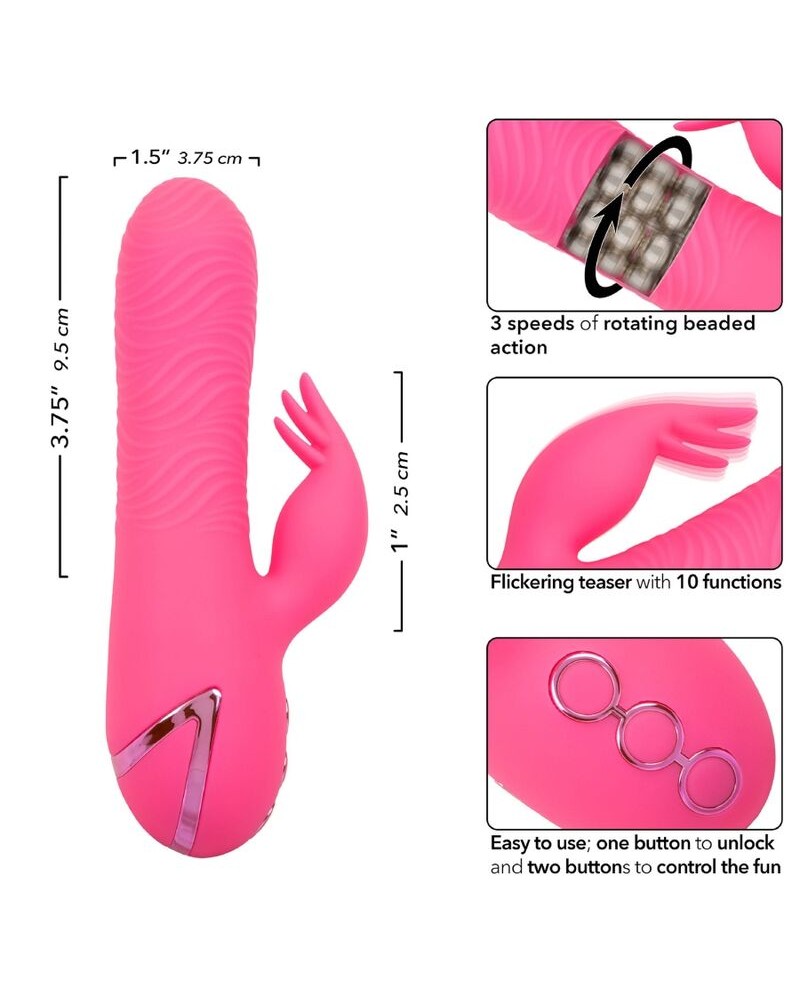CALEXOTICS - SACRAMENTO SWEETIE VIBRATORE RABBIT PINK BY CALIFORNIA DREAMING
