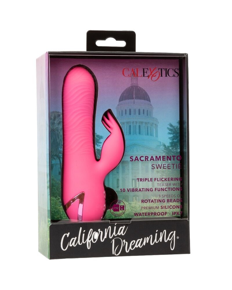 CALEXOTICS - SACRAMENTO SWEETIE VIBRATORE RABBIT PINK BY CALIFORNIA DREAMING