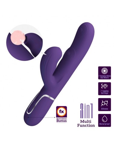 PRETTY LOVE - PERLITA VIBRATORE G-SPOT 3 IN 1 MULTIFUNZIONE VIOLA