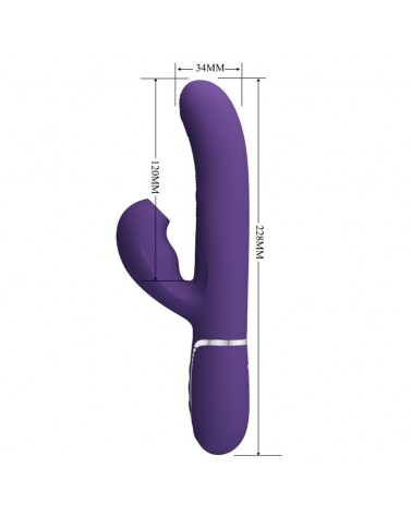 PRETTY LOVE - PERLITA VIBRATORE G-SPOT 3 IN 1 MULTIFUNZIONE VIOLA