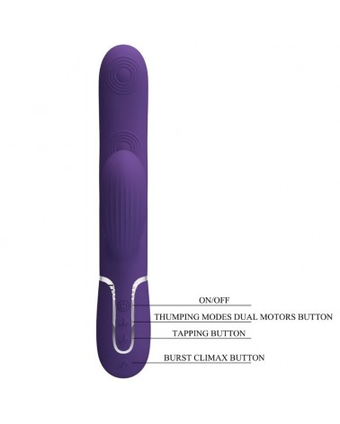 PRETTY LOVE - PERLITA VIBRATORE G-SPOT 3 IN 1 MULTIFUNZIONE VIOLA