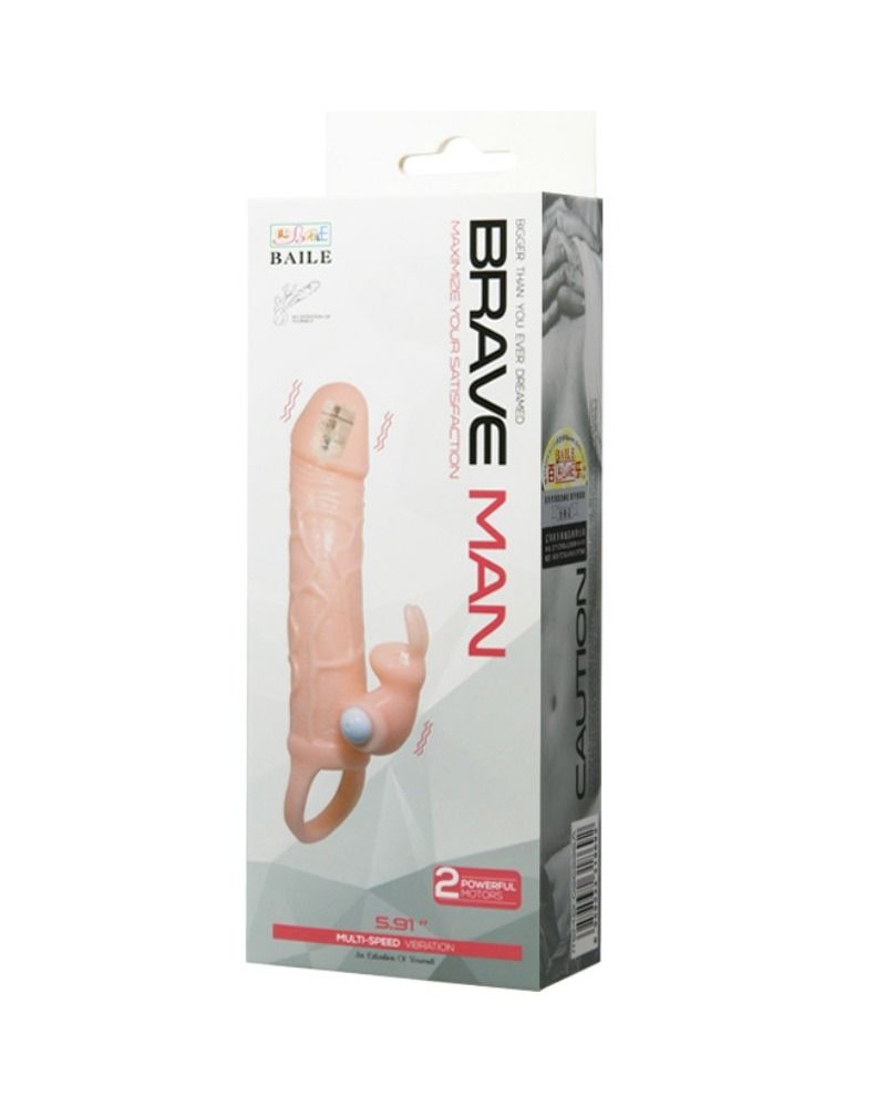 BAILE - COPERTURA PENE UOMO CORAGGIOSO CON CONIGLIO E CARNE DOPPIO MOTORE 16.5 CM