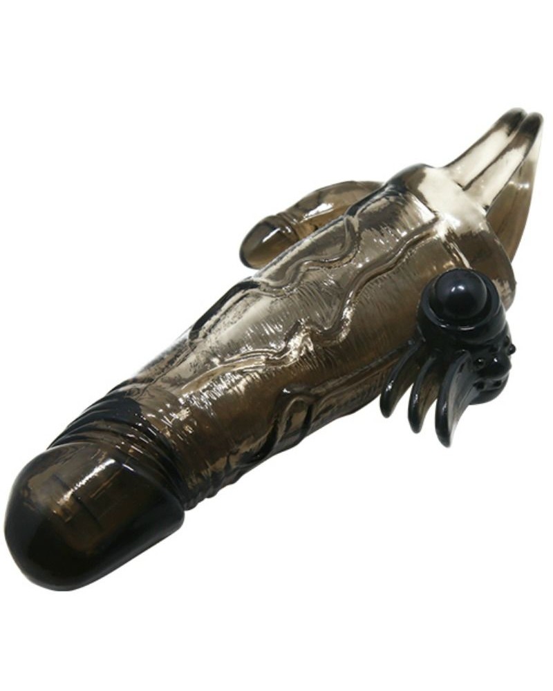 BAILE - COPRI PENE BRAVE MAN CON CLIT E STIMOLAZIONE ANALE DOPPIO BULLET NERO 16.5 CM