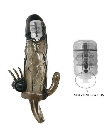 BAILE - COPRI PENE BRAVE MAN CON CLIT E STIMOLAZIONE ANALE DOPPIO BULLET NERO 16.5 CM