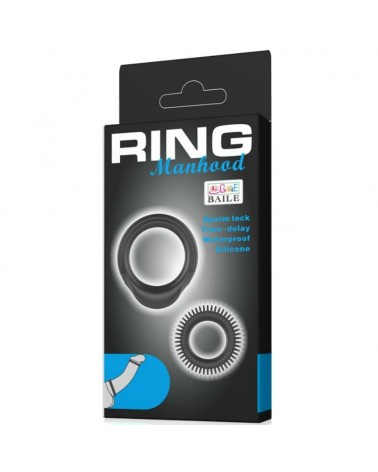 BAILE - KIT 2 ANELLI IN SILICONE RING MANHOOD
