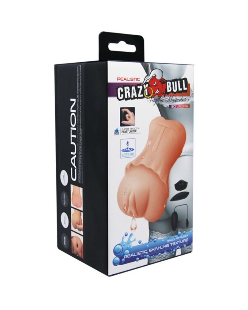 CRAZY BULL - MASTURBADOR VAGINA CON PELLE ACQUATA CON BULLET VIBRANTE 2