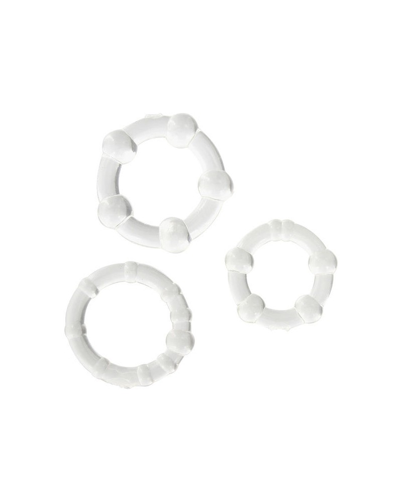 SEVEN CREATIONS - SET DI TRE ANELLI PER PENE TRASPARENTI