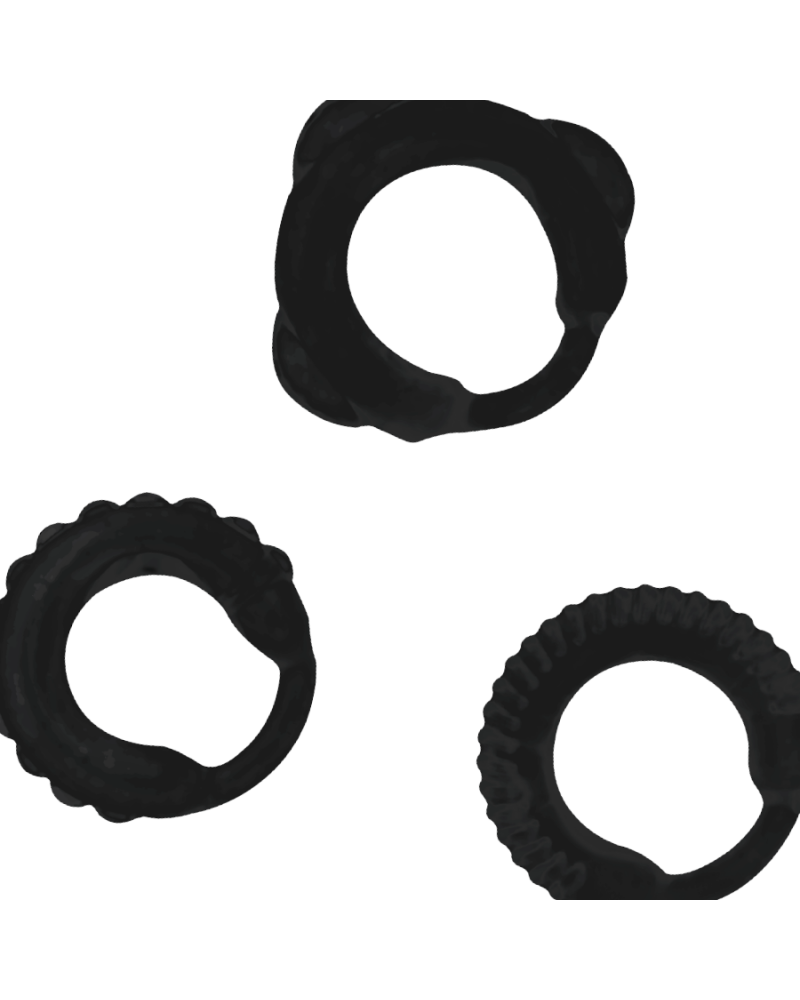 ADDICTED TOYS - SET C-RING NERO