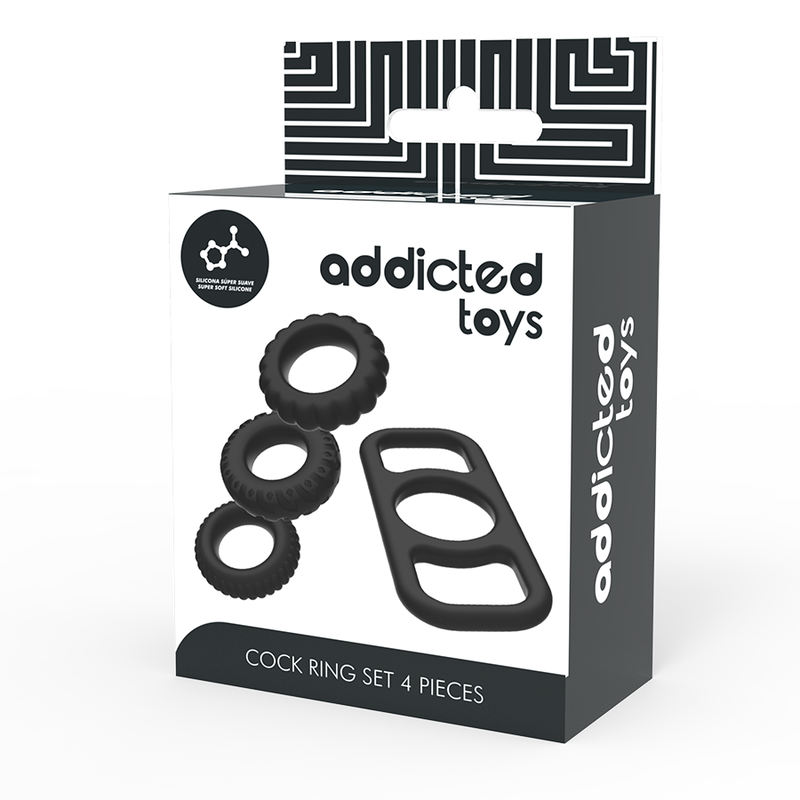 ADDICTED TOYS - SET DI ANELLI FALLICI - 4 PEZZI