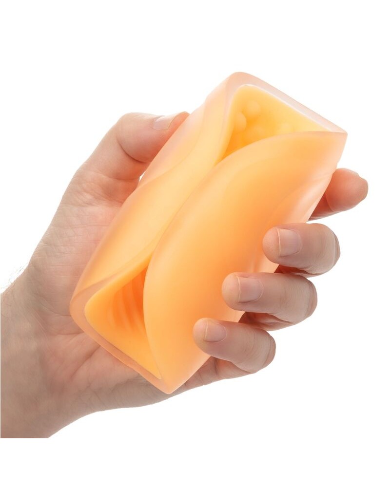 CALEXOTICS - MASTURBATORE BEADED GRIP ARANCIONE