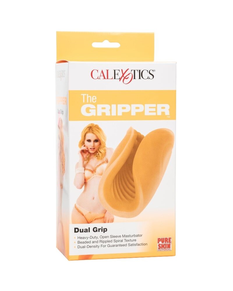 CALEXOTICS - MASTURBATORE BEADED GRIP ARANCIONE