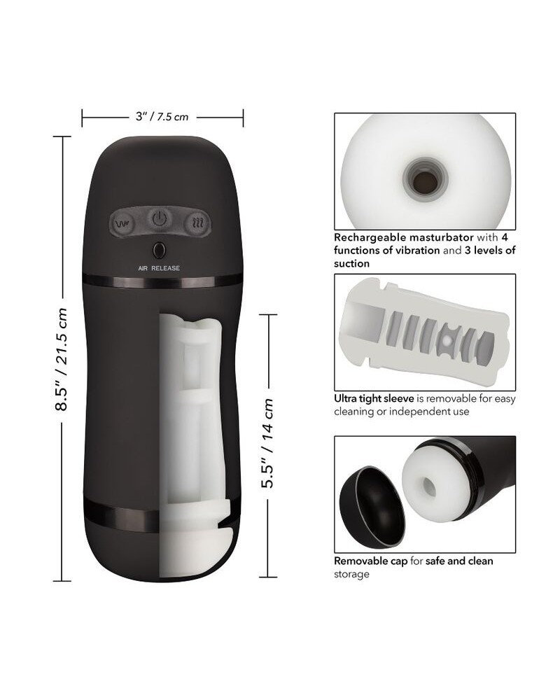 CALEXOTICS - OPTIMUM POWER STROKER FUNZIONI VIBRANTE E ASPIRANTE