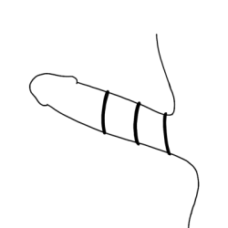 OHMAMA - SET DI 3 ANELLI IN SILICONE NERO 2