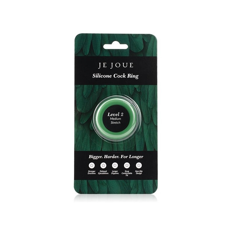 JE JOUE - ANELLO IN SILICONE VERDE - STROZZATURA MEDIA