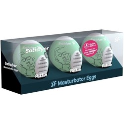 SATISFYER - 3 UOVA MASTURBATORI RIFFLE 2