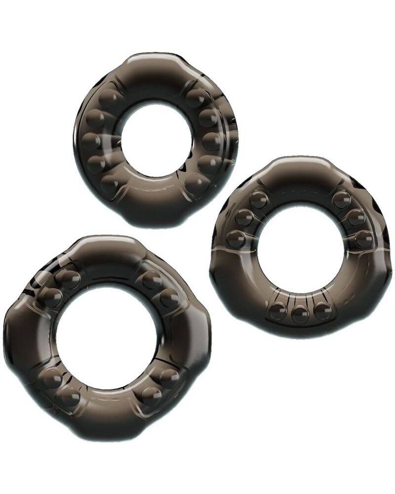 BAILE - ANELLI FALLICI YVONNE SET 3 ANELLI PER IL PENE