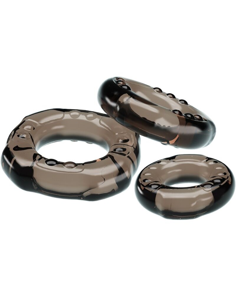 BAILE - ANELLI FALLICI YVONNE SET 3 ANELLI PER IL PENE