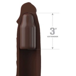 FANTASY X- TENSIONS - PIPEDREAMS SLEEVE 22,86 CM + 7,62 CM PLUG BROWN 2