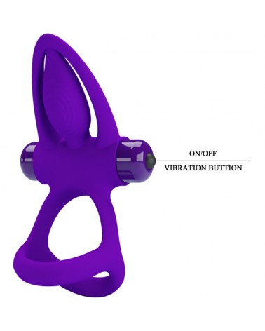 PRETTY LOVE - ANELLO VIBRATORE 10 VIBRAZIONI IN SILICONE VIOLETTO