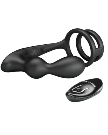 PRETTY LOVE - ANELLO PER PENE MARSHALL CON PLUG ANALE VIBRANTE CON TELECOMANDO