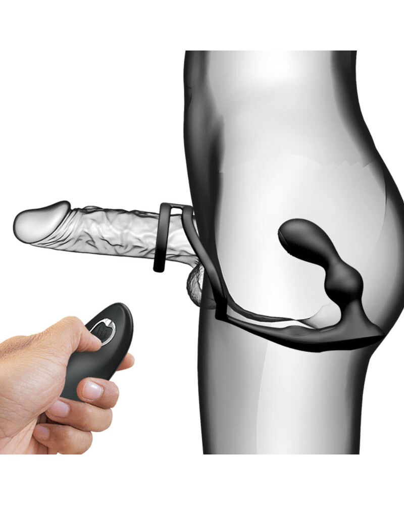 PRETTY LOVE - ANELLO PER PENE MARSHALL CON PLUG ANALE VIBRANTE CON TELECOMANDO