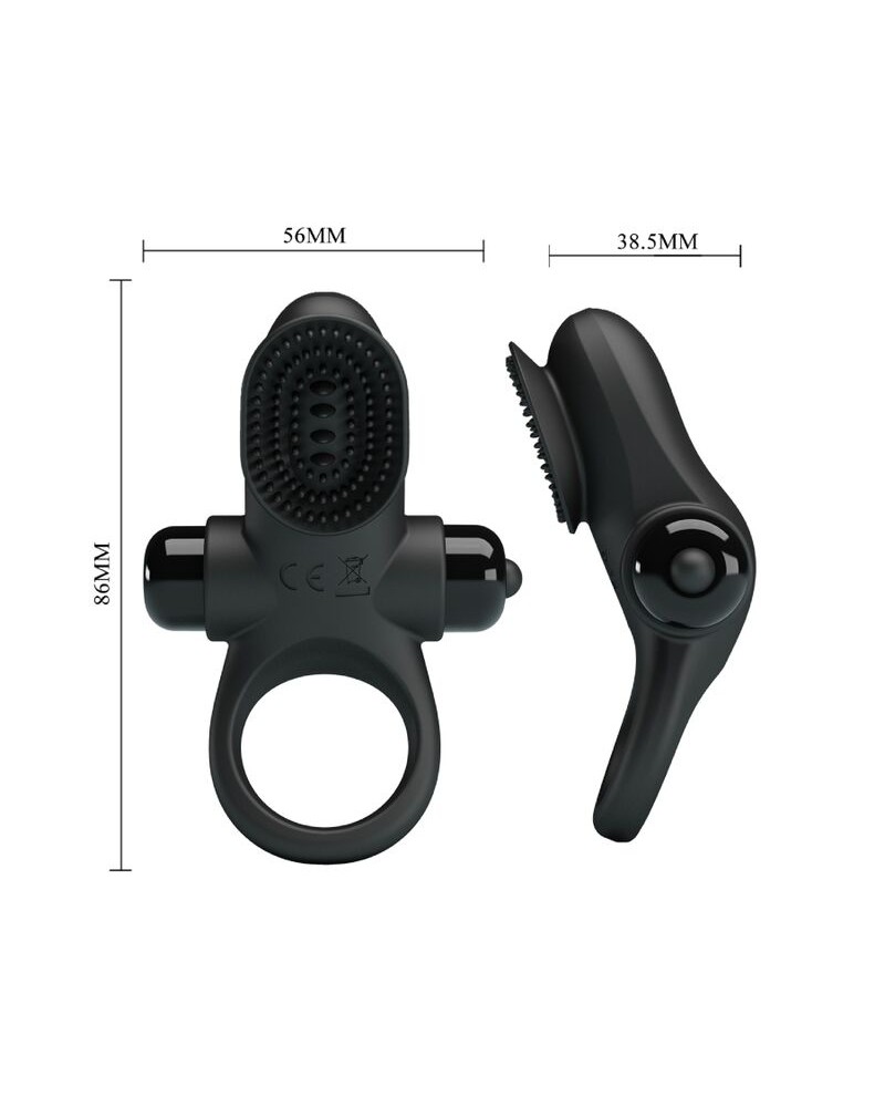 PRETTY LOVE - ANELLO VIBRATORE II PER IL PENE NERO