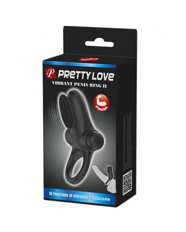 PRETTY LOVE - ANELLO VIBRATORE II PER IL PENE NERO