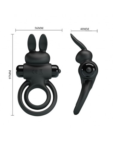 PRETTY LOVE - ANELLO VIBRATOR III RABBIT PER PENE NERO