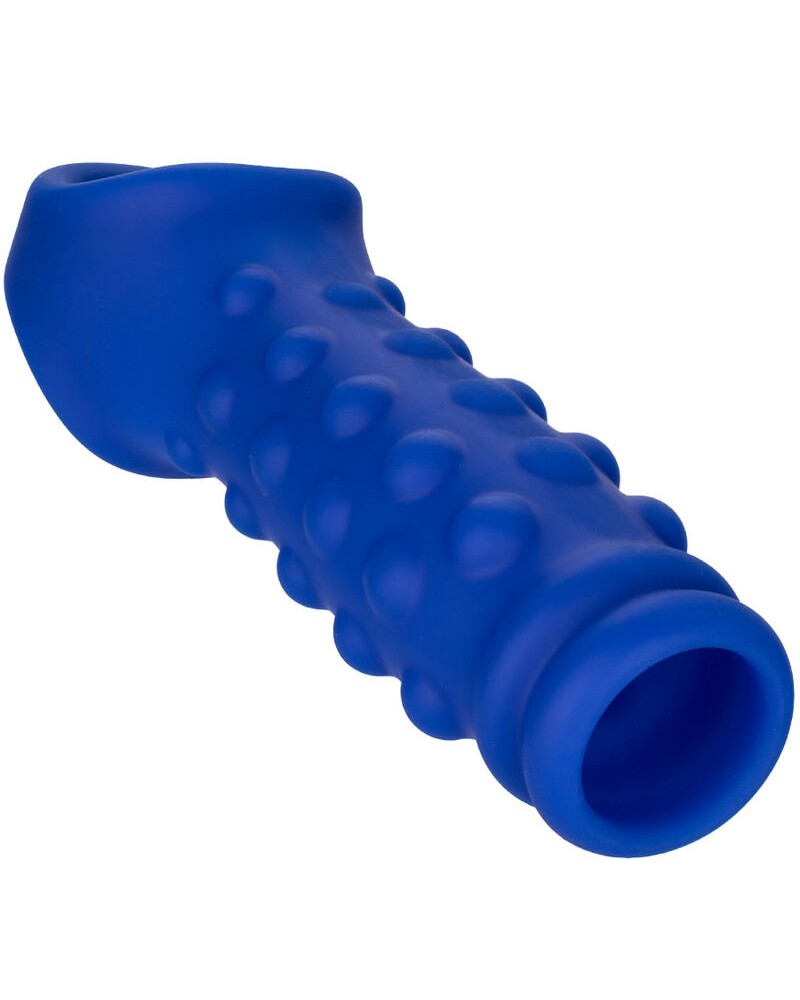 CALEXOTICS - ADMIRAL COPERTURA PER PENE CON PERLINE IN SILICONE LIQUIDO BLU