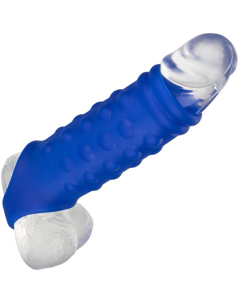 CALEXOTICS - ADMIRAL COPERTURA PER PENE CON PERLINE IN SILICONE LIQUIDO BLU