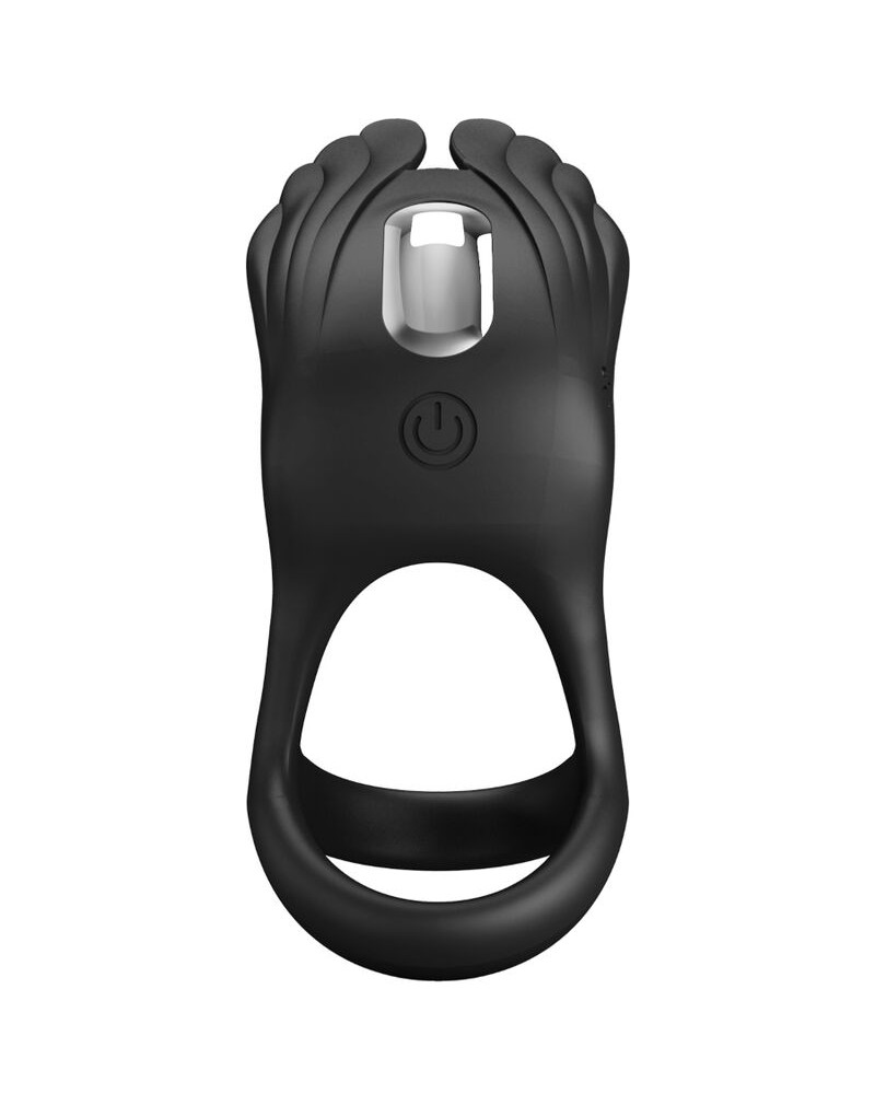PRETTY LOVE - SILAS ANELLO PER PENE VIBRANTE 7 VIBRAZIONI IN SILICONE NERO