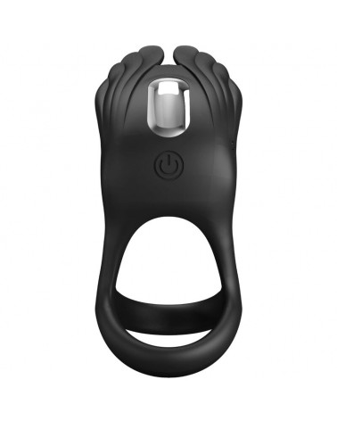 PRETTY LOVE - SILAS ANELLO PER PENE VIBRANTE 7 VIBRAZIONI IN SILICONE NERO