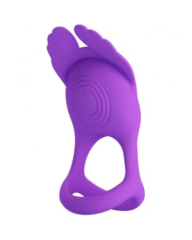 PRETTY LOVE - SILAS ANELLO PER PENE VIBRANTE 7 VIBRAZIONI IN SILICONE VIOLA