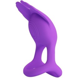 PRETTY LOVE - SILAS ANELLO PER PENE VIBRANTE 7 VIBRAZIONI IN SILICONE VIOLA 2