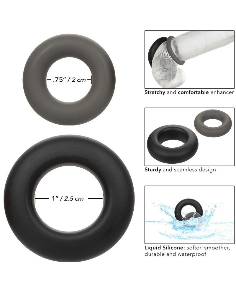 CALEXOTICS - ALPHA SET DI 2 ANELLI PROLONG GRIGIO