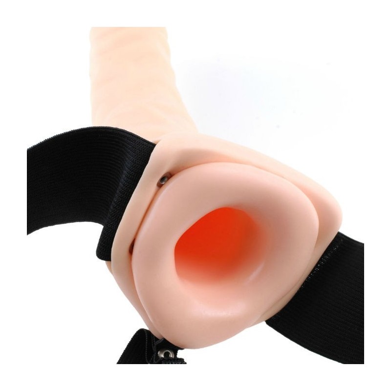 FETISH FANTASY SERIES - 19 CM STRAP-ON CAVO VIBRANTE MARRONE