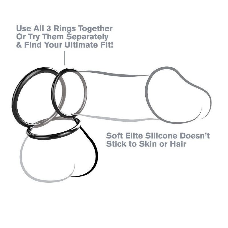 FANTASY C-RINGZ - SET 3 ANELLI STAMINA IN SILICONE