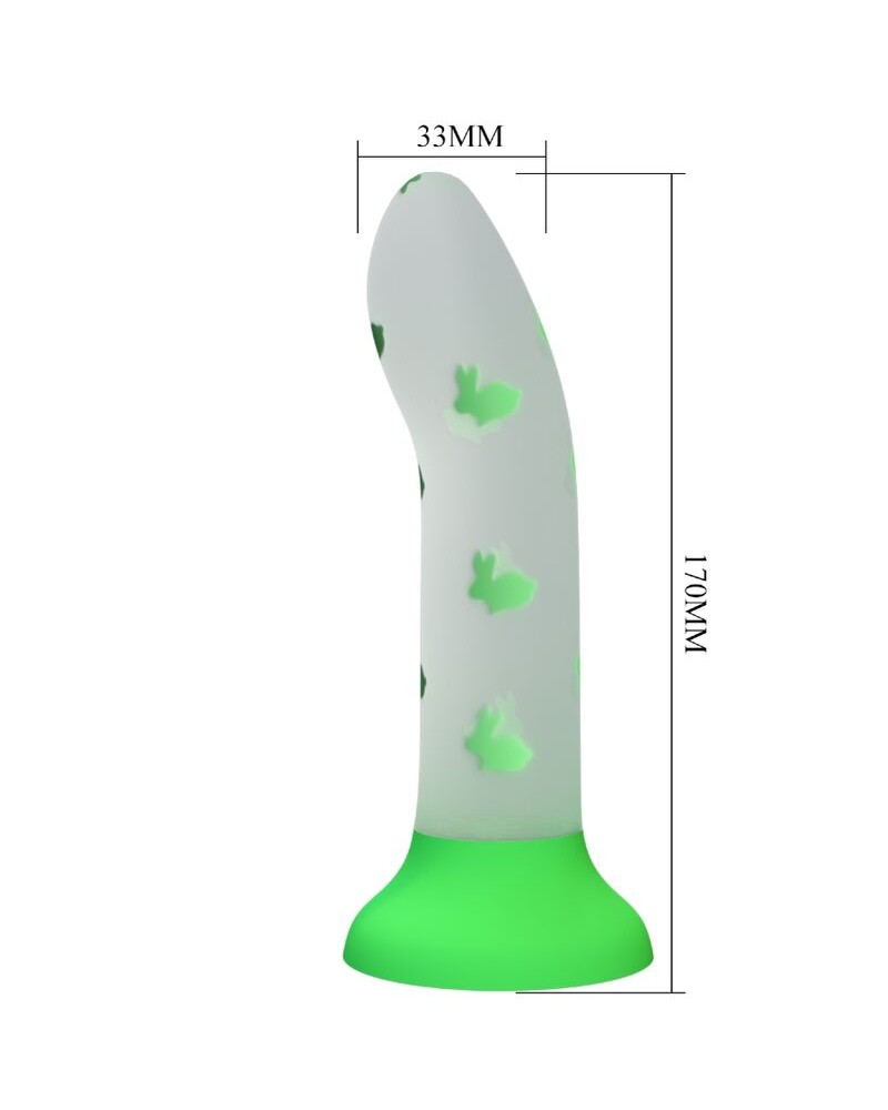 PRETTY LOVE - DILDO MAGICO NIGHTFALL SENZA VIBRAZIONI VERDE LUMINOSO