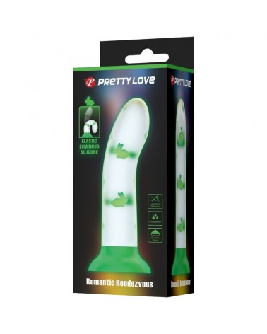 PRETTY LOVE - DILDO MAGICO NIGHTFALL SENZA VIBRAZIONI VERDE LUMINOSO