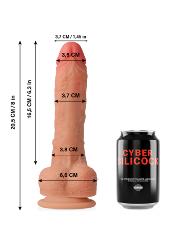 CYBER SILICOCK - CONNOR SILICONE LIQUIDO MORBIDO ULTRA REALISTICO 20.5 CM -O- 3.7 CM