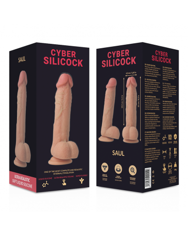 CYBER SILICOCK - SAUL SILICONE LIQUIDO MORBIDO ULTRA REALISTICO 21 CM -O- 4.2 CM