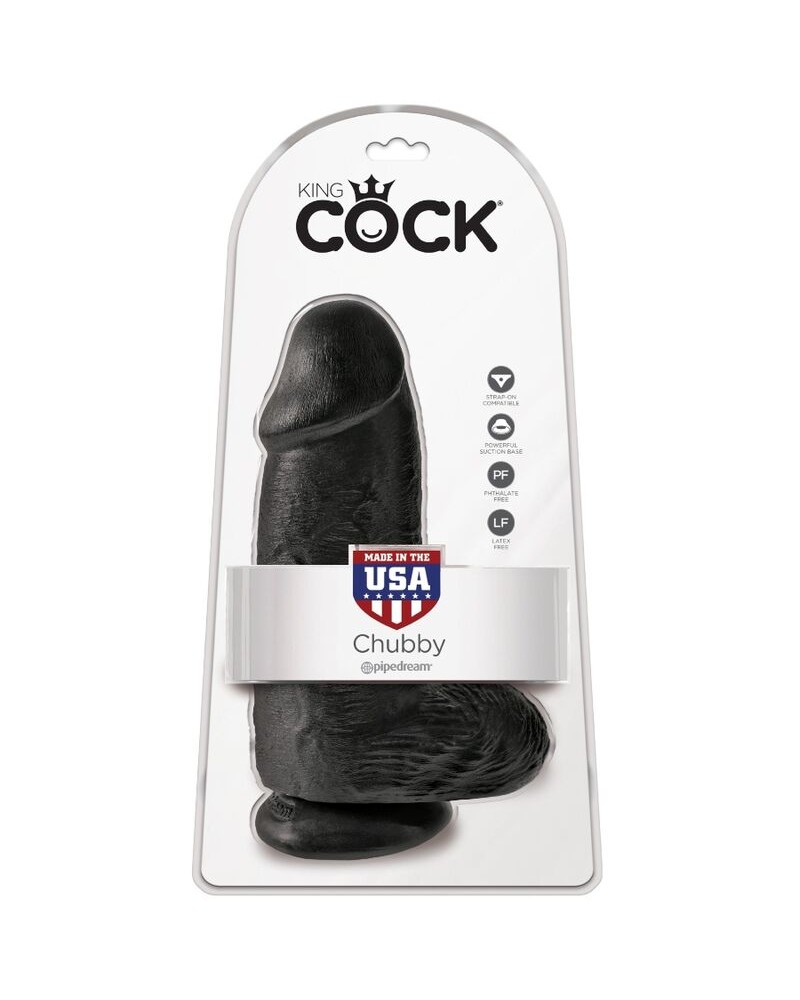 KING COCK - PENE REALISTICO PASSODATO 23 CM NERO