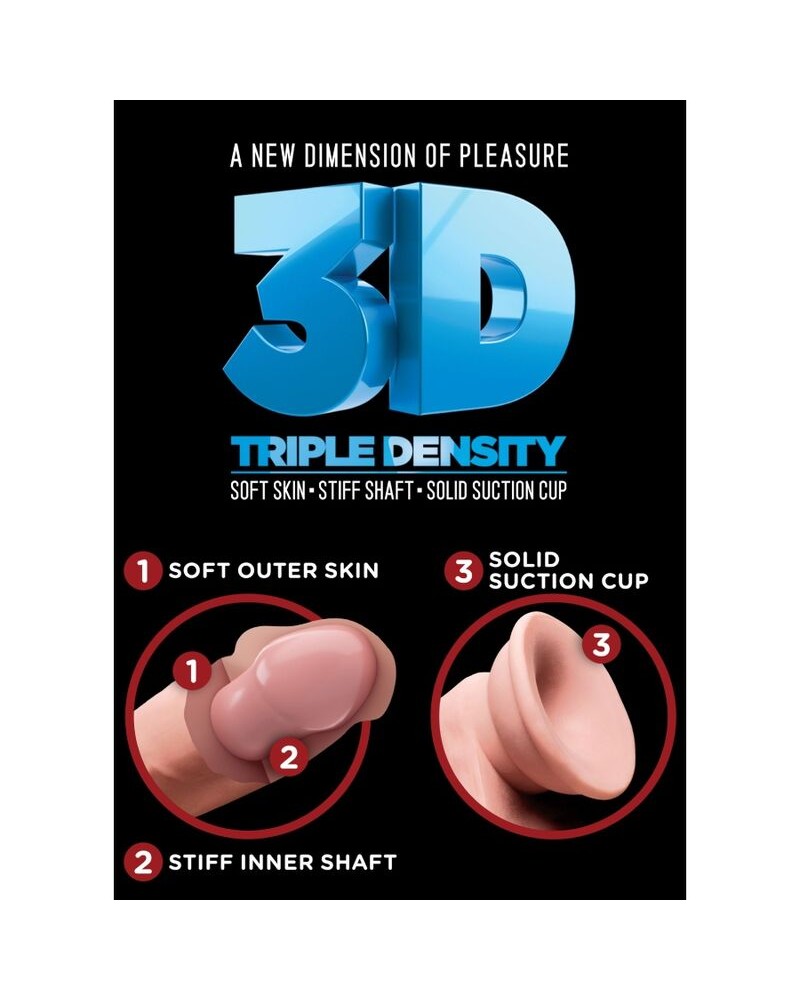 KING COCK - PENE REALISTICO CON SFERE 3D 24.8 CM LUCE