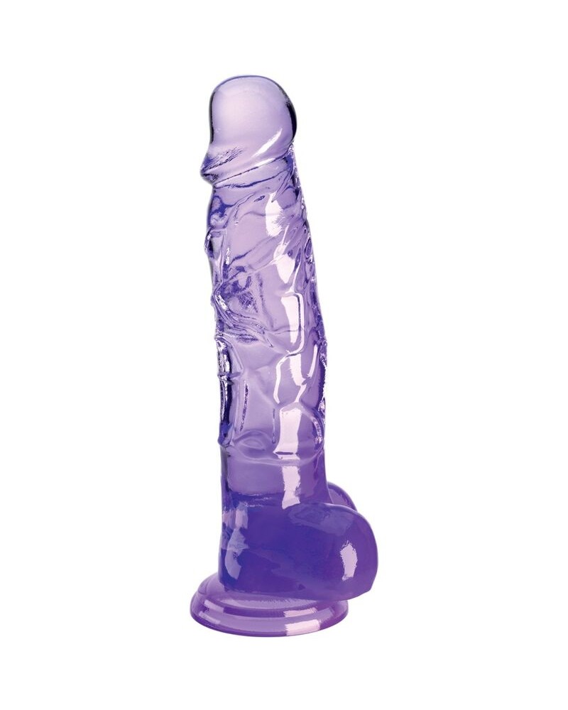 KING COCK - CLEAR PENE REALISTICO CON SFERE 16.5 CM VIOLA