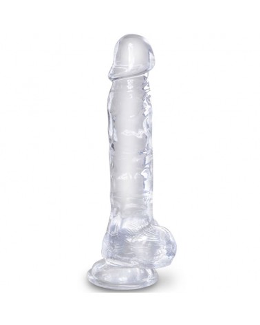 KING COCK - CLEAR PENE REALISTICO CON SFERE 16.5 CM TRASPARENTE