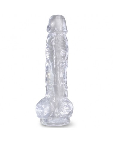 KING COCK - CLEAR PENE REALISTICO CON SFERE 16.5 CM TRASPARENTE
