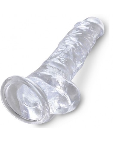 KING COCK - CLEAR PENE REALISTICO CON SFERE 16.5 CM TRASPARENTE