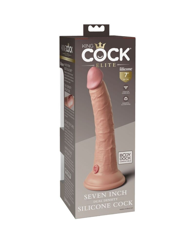 KING COCK - ELITE DILDO REALISTICO IN SILICONE 17.8 CM